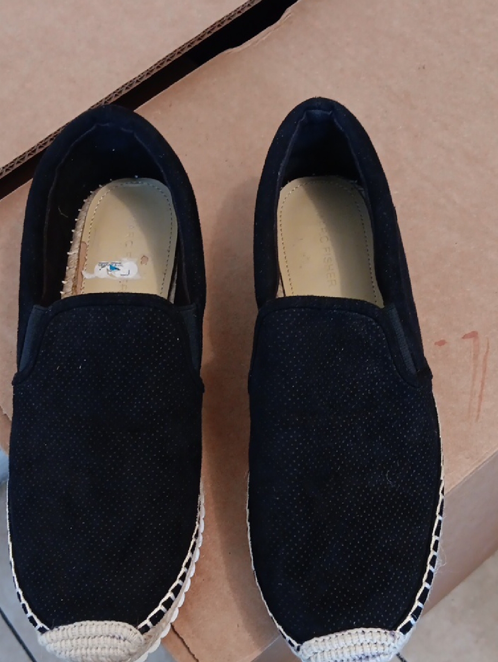 Men's Slip-On Espadrilles - Black Suede